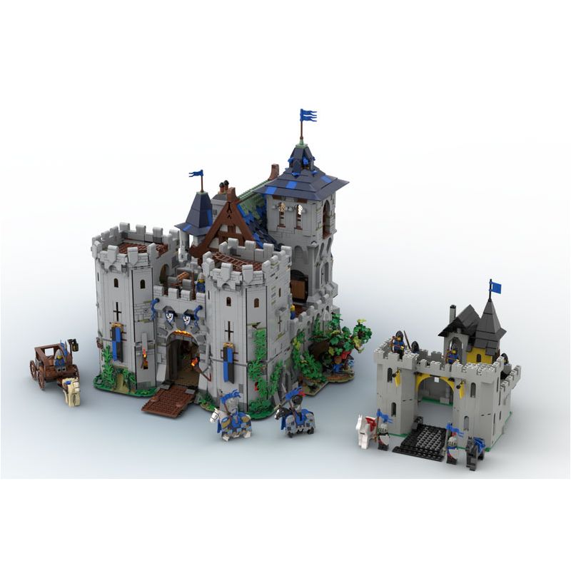 Rebrickable MOC-132661 Medieval Forest Castle Xếp hình lắp ráp ghép mô hình Lâu đài rừng thời trung cổ