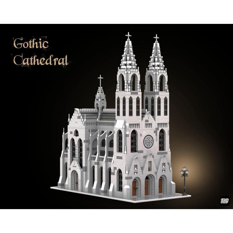 Rebrickable MOC-148170 Baka Technology 33920 Gothic Cathedral Xếp hình lắp ráp ghép mô hình Nhà thờ gothic