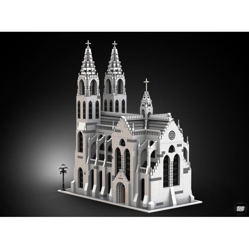 BAKA TECHNOLOGY 33920 REBRICKABLE MOC-148170 148170 MOC148170 NHÀ THỜ GOTHIC bộ đồ chơi xếp lắp ráp ghép mô hình Medieval Castle GOTHIC CATHEDRAL Chiến Tranh Trung Cổ 4136 khối