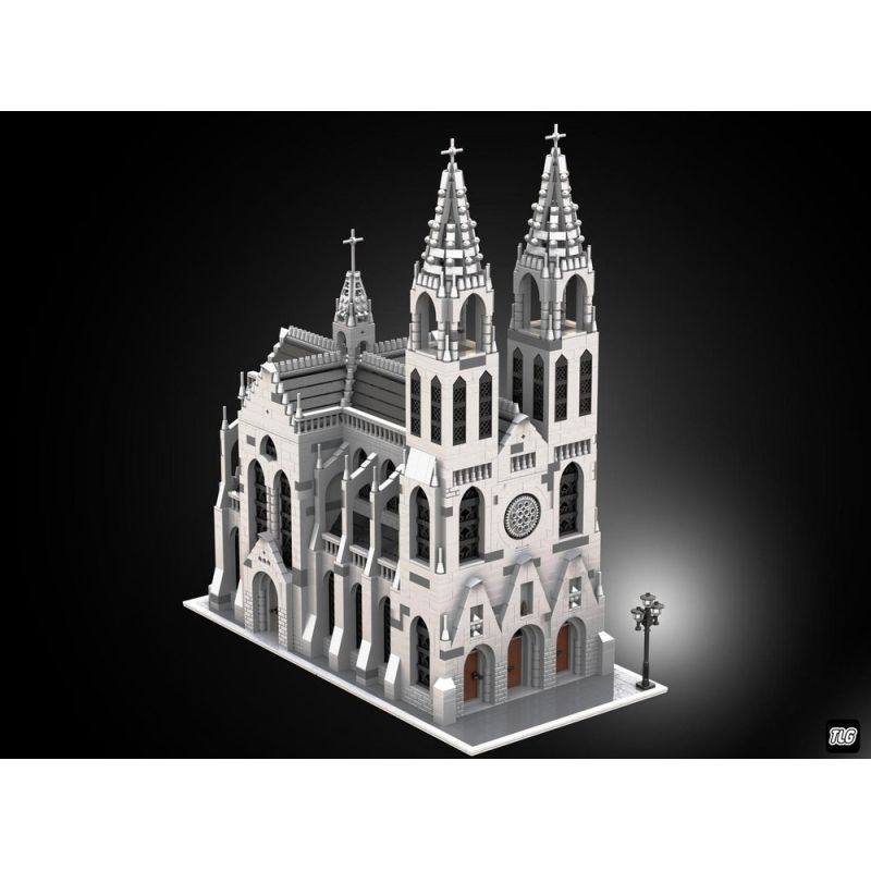 BAKA TECHNOLOGY 33920 REBRICKABLE MOC-148170 148170 MOC148170 NHÀ THỜ GOTHIC bộ đồ chơi xếp lắp ráp ghép mô hình Medieval Castle GOTHIC CATHEDRAL Chiến Tranh Trung Cổ 4136 khối