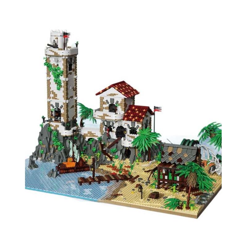 BAKA TECHNOLOGY 33923 REBRICKABLE MOC-117472 117472 MOC117472 CƯỚP BIỂN NGUYỀN RỦA BÃI bộ đồ chơi xếp lắp ráp ghép mô hình Pirates Of The Caribbean THE CURSED BEACH Cướp Biển Vùng Caribe 8028 khối
