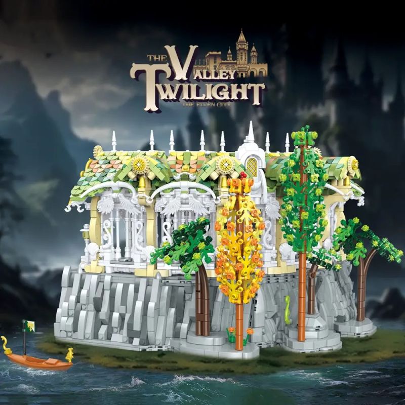 BAKA TECHNOLOGY 33241 PHÒNG TRƯNG BÀY bộ đồ chơi xếp lắp ráp ghép mô hình The Lord Of The Rings VALLEY TWILIGHT GALLERY OF VIEW Chúa Nhẫn 3950 khối