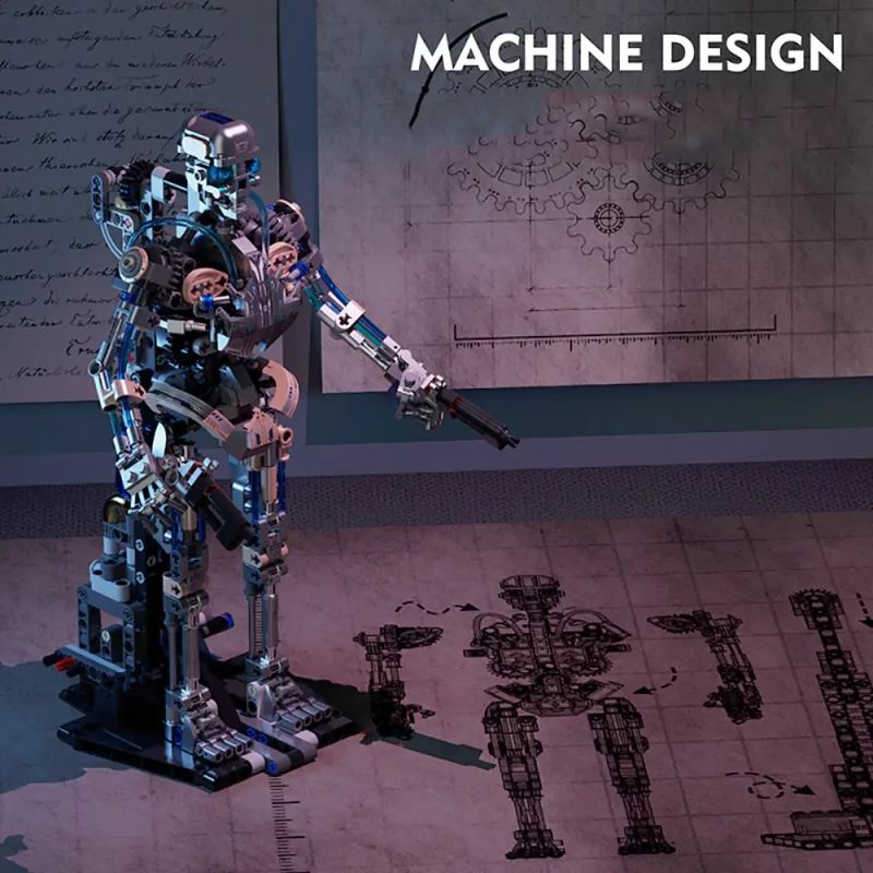 BEAUTY AND 13091 ROBOT bộ đồ chơi xếp lắp ráp ghép mô hình Technic MECHANICAL ROBOT Kỹ Thuật Công Nghệ Cao Mô Hình Phương Tiện 692 khối