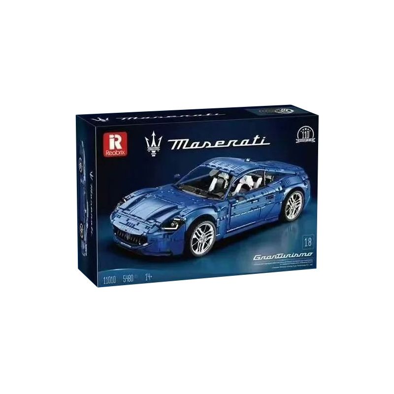 Reobrix 11010 Maserati GranTurismo 110 Xếp hình lắp ráp ghép mô hình Maserati Granturismo kỷ niệm 110 năm phiên bản 1: 8