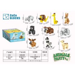 CACO 6045 10 ĐỘNG VẬT SÁNG TẠO bộ đồ chơi xếp lắp ráp ghép mô hình Creator ANIMALS PARTY 352 khối