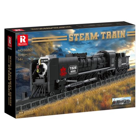 REOBRIX 66801 ĐẦU MÁY HƠI NƯỚC bộ đồ chơi xếp lắp ráp ghép mô hình City STEAM TRAIN Thành Phố 1546 khối
