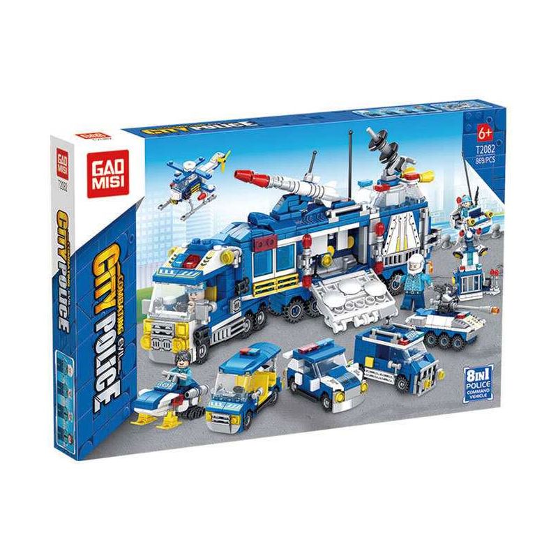 GAOMISI T2082 2082 XE CHỈ HUY 8 TRONG 1 bộ đồ chơi xếp lắp ráp ghép mô hình City Thành Phố 869 khối GAOMISI T2082 2082 XE CHỈ HUY 8 TRONG 1 bộ đồ chơi xếp lắp ráp ghép mô hình City Thành Phố 869 khối