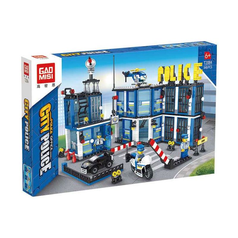 GAOMISI T2084 2084 SỞ CẢNH SÁT THÀNH PHỐ bộ đồ chơi xếp lắp ráp ghép mô hình City 848 khối GAOMISI T2084 2084 SỞ CẢNH SÁT THÀNH PHỐ bộ đồ chơi xếp lắp ráp ghép mô hình City 848 khối