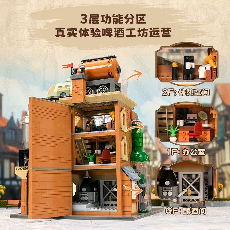 PANTASY 85023 NHÀ MÁY BIA THỦ CÔNG HỘI THẢO bộ đồ chơi xếp lắp ráp ghép mô hình Creator CRAFT BREWERY Sáng Tạo 3300 khối PANTASY 85023 NHÀ MÁY BIA THỦ CÔNG HỘI THẢO bộ đồ chơi xếp lắp ráp ghép mô hình Creator CRAFT BREWERY Sáng Tạo 3300 khối