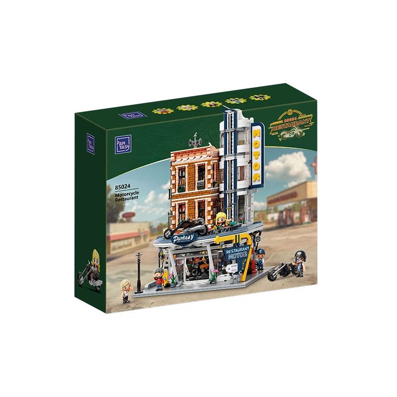 Pantasy 85024 Motorcycle Restaurant Xếp hình lắp ráp ghép mô hình Nhà hàng xe máy