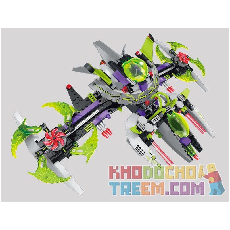 Enlighten 1617 Qman 1617 non  ĐUỔI BẮT CHỈ HUY NGƯỜI NGOÀI HÀNH TINH bộ đồ chơi xếp lắp ráp ghép mô hình Space Adventure SPACE ADVENTURE ARREST ALIEN COMMANDER Thám Hiểm Không Gian 704 khối