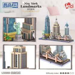 ZHEGAO LZ8333 8333 KIẾN TRÚC NEW YORK bộ đồ chơi xếp lắp ráp ghép mô hình Architecture Công Trình Kiến Trúc 3262 khối