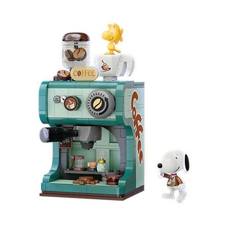 PANTASY 86914 SNOOPY RETRO TIME MÁY PHA CÀ PHÊ ÊM DỊU bộ đồ chơi xếp lắp ráp ghép mô hình Movie & Game Phim Và Trò Chơi