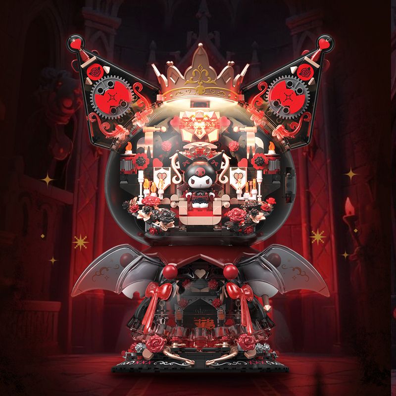 TOP TOY TC1833 1833 SANRIO KULOMI CASTLE DARK NIGHT BABY bộ đồ chơi xếp lắp ráp ghép mô hình Movie & Game KUROMI NIGHT CASTLE Phim Và Trò Chơi 450 khối