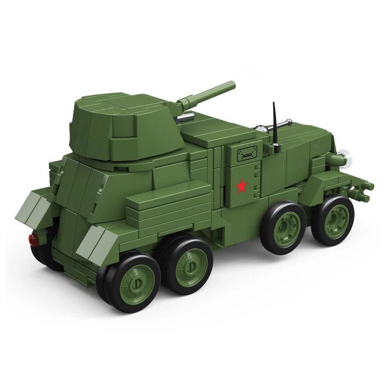 THIRDPARTY 300005 BA10 XE BỌC THÉP 1:35 tỷ lệ 1:35 bộ đồ chơi xếp lắp ráp ghép mô hình Military Army BA-10 Quân Sự Bộ Đội 350 khối