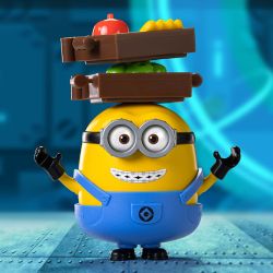 BLOKEES 74836 PHIÊN BẢN KỲ DIỆU CỦA MINIONS NHÀ MÁY SẢN XUẤT TIN THỨ 1 OTTO FRUIT PORTER bộ đồ chơi xếp lắp ráp ghép mô hình Movie & Game MINIONS JELLY FACTORY OTTO Phim Và Trò Chơi 30 khối