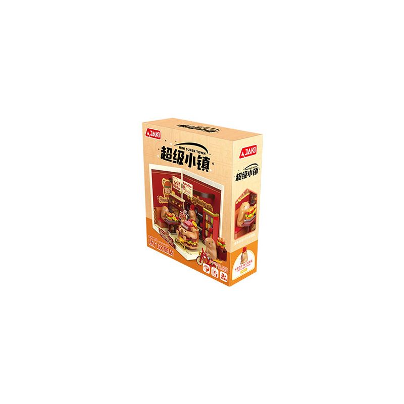JAKI FK021 SUPER TOWN DUMEN HAMBURGER SHOP bộ đồ chơi xếp lắp ráp ghép mô hình