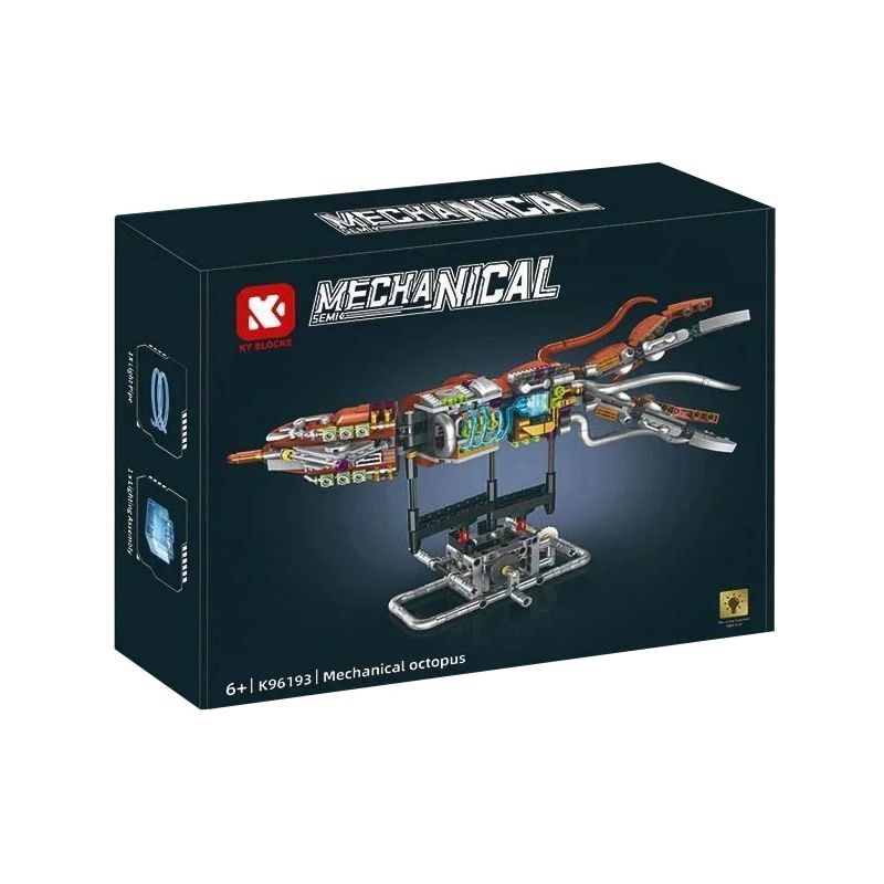 KAIYU KEEYEE WORLD K96193 96193 MÁY MÓC BIONIC SQUID bộ đồ chơi xếp lắp ráp ghép mô hình MECHANICAL OCTOPUS 633 khối