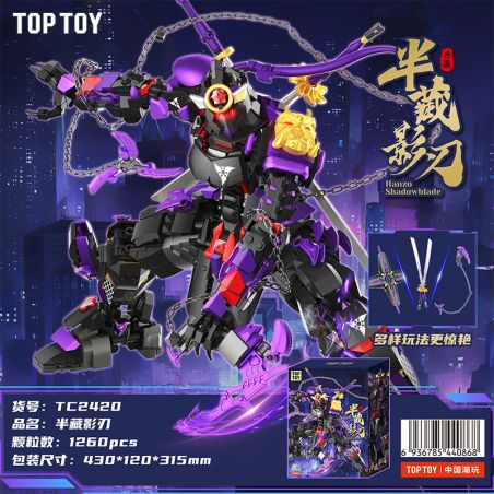 TOP TOY TC2420 2420 BỘ SƯU TẬP BLADE SHADOW CỦA MECHA CẤP CAO NHẤT bộ đồ chơi xếp lắp ráp ghép mô hình HANZO SHADOWBLADE 1260 khối