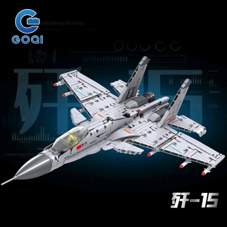 GOQI GQ-3608 3608 GQ3608 MÁY BAY CHIẾN ĐẤU J-15 bộ đồ chơi xếp lắp ráp ghép mô hình Military Army Quân Sự Bộ Đội 1237 khối