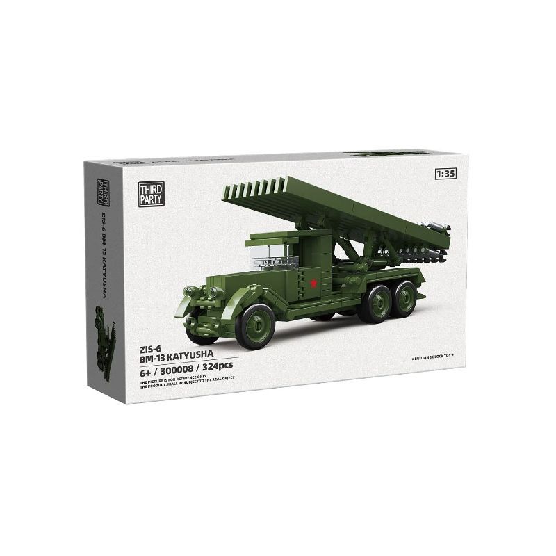 THIRDPARTY 300008 BM-13 "KATYUSHA" CANNON tỷ lệ 1:35 bộ đồ chơi xếp lắp ráp ghép mô hình Military Army ZIS-6 BM-13 KATYUSHA Quân Sự Bộ Đội 324 khối