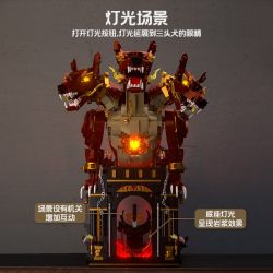 IAMBRICK 30303 LIGHTA LEVENTENT CHÓ BA ĐẦU ĐỊA NGỤC bộ đồ chơi xếp lắp ráp ghép mô hình CERBERUS OF THE INFERNO