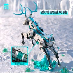 IAMBRICK 31102 MECHA HÌNH CON THÚ HƯƠU TRẮNG NHẢY bộ đồ chơi xếp lắp ráp ghép mô hình 1566 khối