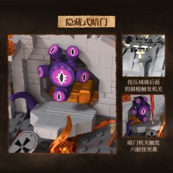 IAMBRICK 30310 THÀNH PHỐ RỒNG NGỌN LỬA bộ đồ chơi xếp lắp ráp ghép mô hình Medieval Castle DRAGONFIRE CASTLE Chiến Tranh Trung Cổ 919 khối