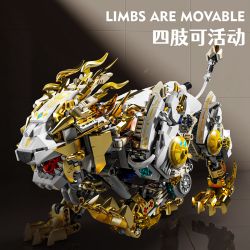 BEAUTY AND 13090 SƯ TỬ CƠ HỌC bộ đồ chơi xếp lắp ráp ghép mô hình SEMI MECHANICAL LION