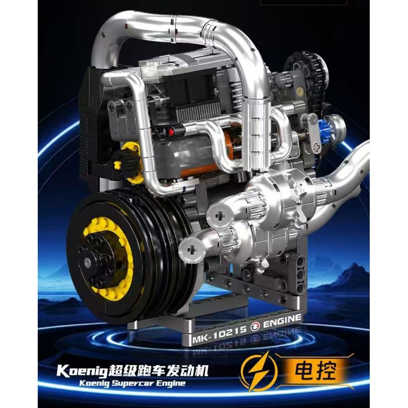 MouldKing 10215 Mould King 10215 ĐỘNG CƠ SIÊU XE KOENIG bộ đồ chơi xếp lắp ráp ghép mô hình Technic SUPERCAR ENGINE Kỹ Thuật Công Nghệ Cao Mô Hình Phương Tiện 739 khối