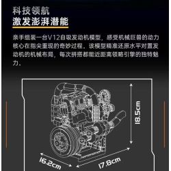 MouldKing 10215 Mould King 10215 ĐỘNG CƠ SIÊU XE KOENIG bộ đồ chơi xếp lắp ráp ghép mô hình Technic SUPERCAR ENGINE Kỹ Thuật Công Nghệ Cao Mô Hình Phương Tiện 739 khối