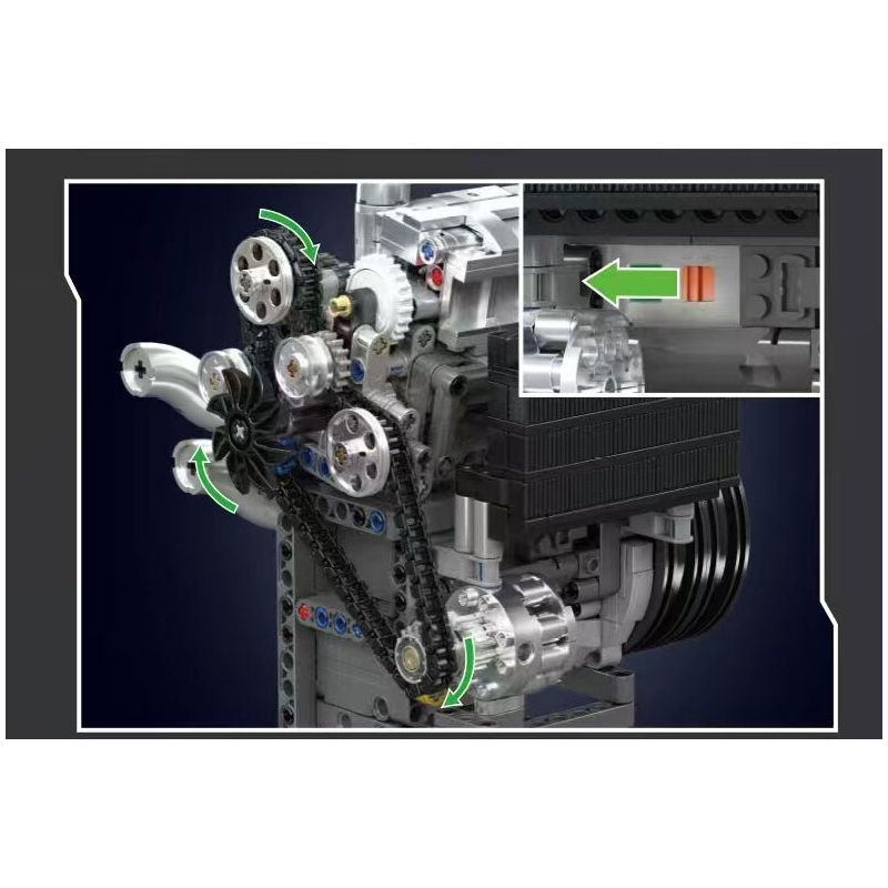 MouldKing 10215 Mould King 10215 ĐỘNG CƠ SIÊU XE KOENIG bộ đồ chơi xếp lắp ráp ghép mô hình Technic SUPERCAR ENGINE Kỹ Thuật Công Nghệ Cao Mô Hình Phương Tiện 739 khối