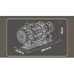 MouldKing 10216 Mould King 10216 ĐỘNG CƠ PHẢN LỰC TUABIN bộ đồ chơi xếp lắp ráp ghép mô hình Technic TURBOJET ENGINE Kỹ Thuật Công Nghệ Cao Mô Hình Phương Tiện 1214 khối
