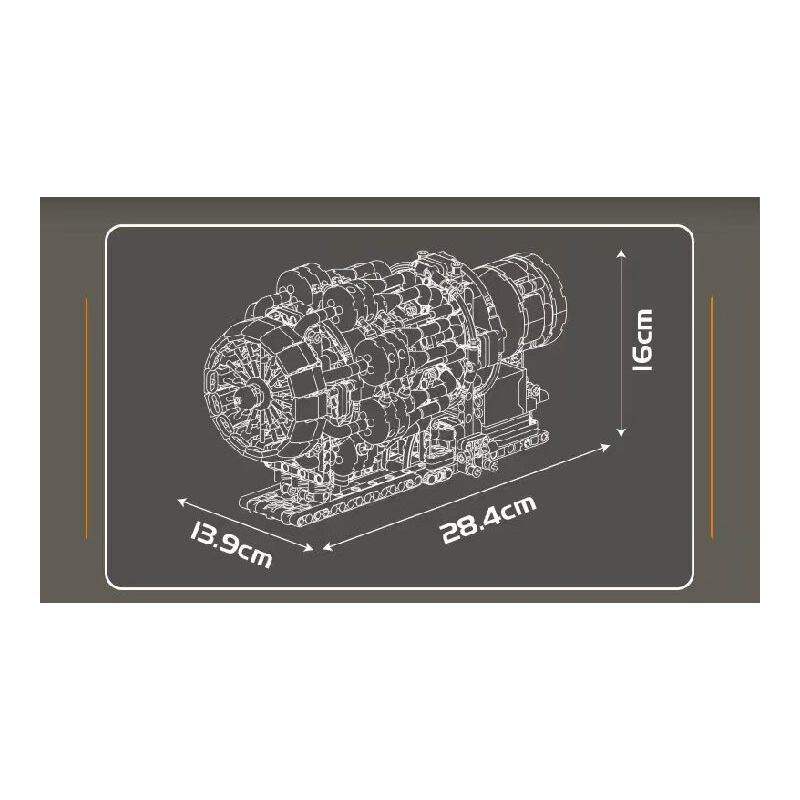 MouldKing 10216 Mould King 10216 ĐỘNG CƠ PHẢN LỰC TUABIN bộ đồ chơi xếp lắp ráp ghép mô hình Technic TURBOJET ENGINE Kỹ Thuật Công Nghệ Cao Mô Hình Phương Tiện 1214 khối