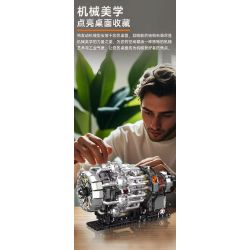 MouldKing 10216 Mould King 10216 ĐỘNG CƠ PHẢN LỰC TUABIN bộ đồ chơi xếp lắp ráp ghép mô hình Technic TURBOJET ENGINE Kỹ Thuật Công Nghệ Cao Mô Hình Phương Tiện 1214 khối