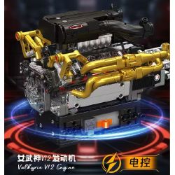 MouldKing 10224 Mould King 10224 ĐỘNG CƠ VALKYRIE V12 bộ đồ chơi xếp lắp ráp ghép mô hình Technic VALKYRIE V12 ENGINE Kỹ Thuật Công Nghệ Cao Mô Hình Phương Tiện 974 khối