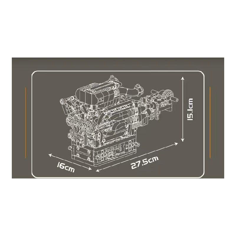 MouldKing 10224 Mould King 10224 ĐỘNG CƠ VALKYRIE V12 bộ đồ chơi xếp lắp ráp ghép mô hình Technic VALKYRIE V12 ENGINE Kỹ Thuật Công Nghệ Cao Mô Hình Phương Tiện 974 khối