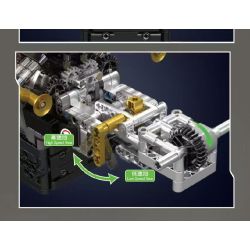 MouldKing 10224 Mould King 10224 ĐỘNG CƠ VALKYRIE V12 bộ đồ chơi xếp lắp ráp ghép mô hình Technic VALKYRIE V12 ENGINE Kỹ Thuật Công Nghệ Cao Mô Hình Phương Tiện 974 khối