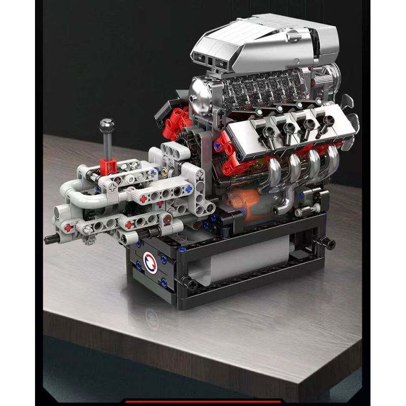 MouldKing 10225 Mould King 10225 ĐỘNG CƠ DODGE V8 TRUYỀN TẢI bộ đồ chơi xếp lắp ráp ghép mô hình Technic V8 ENGINE Kỹ Thuật Công Nghệ Cao Mô Hình Phương Tiện 855 khối