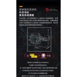 MouldKing 10226 Mould King 10226 ĐỘNG CƠ SUPERCAR V12 FE TRUYỀN TẢI bộ đồ chơi xếp lắp ráp ghép mô hình Technic V12 ENGINE Kỹ Thuật Công Nghệ Cao Mô Hình Phương Tiện 863 khối