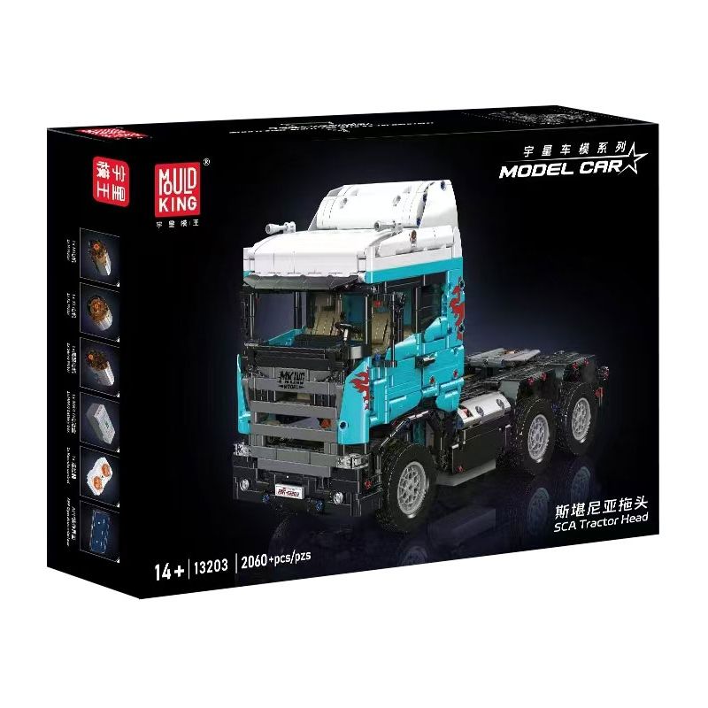 MouldKing 13203 Scania Tractor Head Xếp hình lắp ráp ghép mô hình Đầu kéo Scania