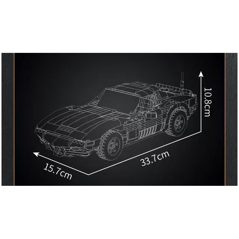 MouldKing 10198 Mould King 10198 XE THỂ THAO CORVETTE C3 bộ đồ chơi xếp lắp ráp ghép mô hình Technic Kỹ Thuật Công Nghệ Cao Mô Hình Phương Tiện 1347 khối