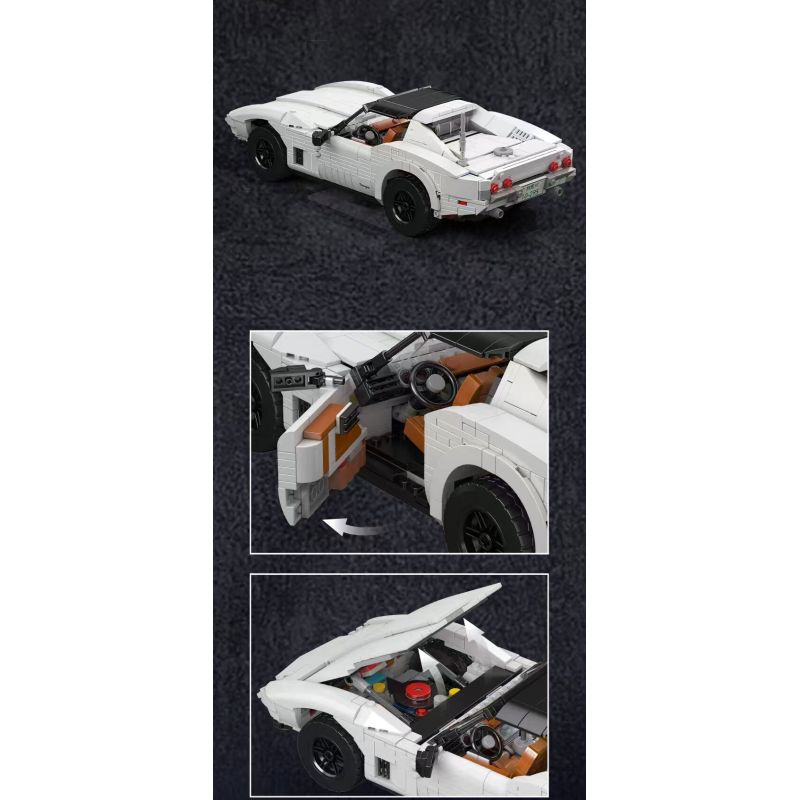 MouldKing 10198 Mould King 10198 XE THỂ THAO CORVETTE C3 bộ đồ chơi xếp lắp ráp ghép mô hình Technic Kỹ Thuật Công Nghệ Cao Mô Hình Phương Tiện 1347 khối