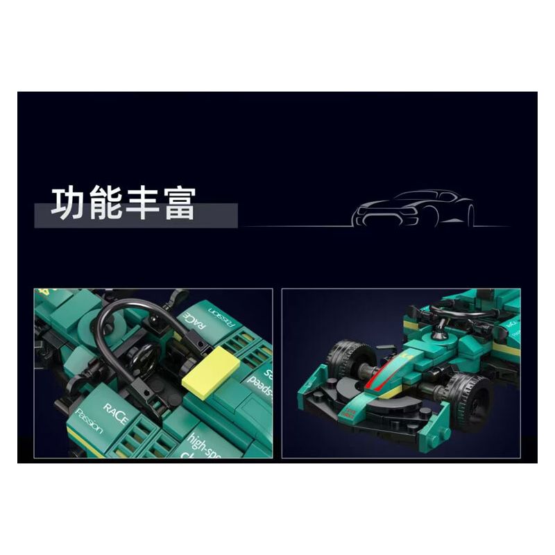 MouldKing 10157 Mould King 10157 CÔNG THỨC XE ĐUA MARTIN bộ đồ chơi xếp lắp ráp ghép mô hình Creator Sáng Tạo 308 khối