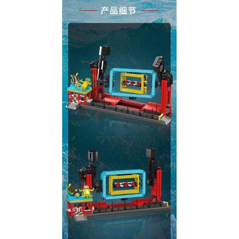 MouldKing 11019 Mould King 11019 CÁC SÓNG CUỘN bộ đồ chơi xếp lắp ráp ghép mô hình Creator ROLLING WAVES RIDE Sáng Tạo 2118 khối