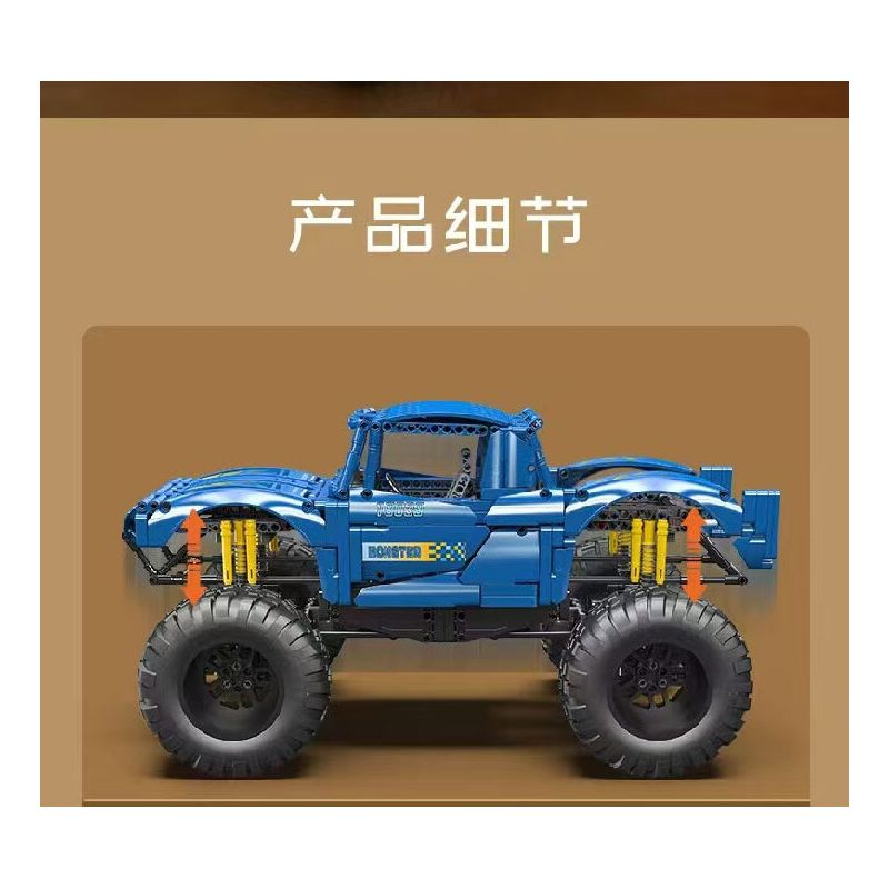 MouldKing 18039 Mould King 18039 XE QUÁI VẬT bộ đồ chơi xếp lắp ráp ghép mô hình Technic BIGFOOT MONSTER TRUCK Kỹ Thuật Công Nghệ Cao Mô Hình Phương Tiện 1454 khối