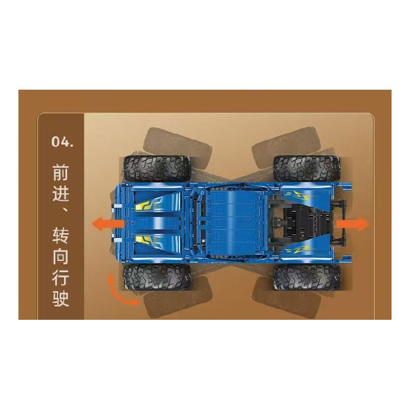 MouldKing 18039 Mould King 18039 XE QUÁI VẬT bộ đồ chơi xếp lắp ráp ghép mô hình Technic BIGFOOT MONSTER TRUCK Kỹ Thuật Công Nghệ Cao Mô Hình Phương Tiện 1454 khối