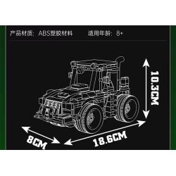 MouldKing 24061 Mould King 24061 MÁY KÉO NÔNG TRẠI bộ đồ chơi xếp lắp ráp ghép mô hình Creator FARM TRACTOR Sáng Tạo 466 khối