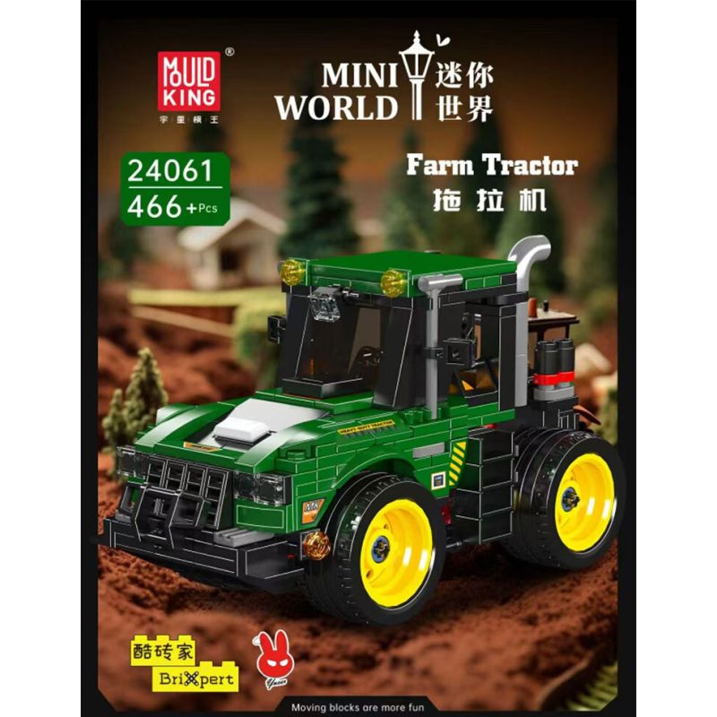 MouldKing 24061 Mould King 24061 MÁY KÉO NÔNG TRẠI bộ đồ chơi xếp lắp ráp ghép mô hình Creator FARM TRACTOR Sáng Tạo 466 khối