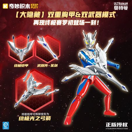 KEEPPLEY 75153 ULTRAMAN SUPER AUROR VIÊN ĐẠN THỨ 3 TỪ SỐ ĐẾN HỘP MÙ VÔ HẠN bộ đồ chơi xếp lắp ráp ghép mô hình Movie & Game Phim Và Trò Chơi